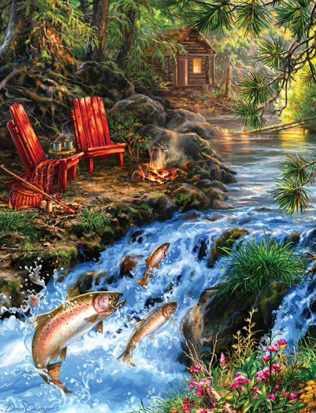 The Fishing Hole 500 Piece Jigsaw Puzzle for sale by Springbok Puzzles