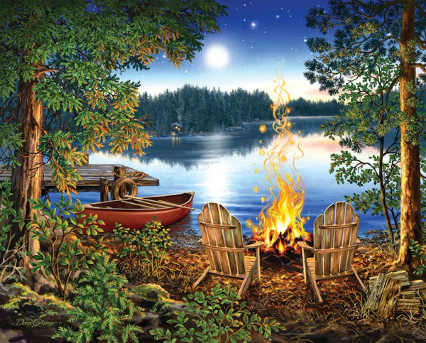 Lakeside Canoe 1000 Piece Jigsaw Puzzle for sale by Springbok Puzzles