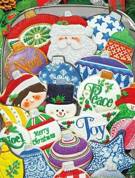 Christmas Ornament Cookies 500 Piece Jigsaw Puzzle for sale by Springbok Puzzles