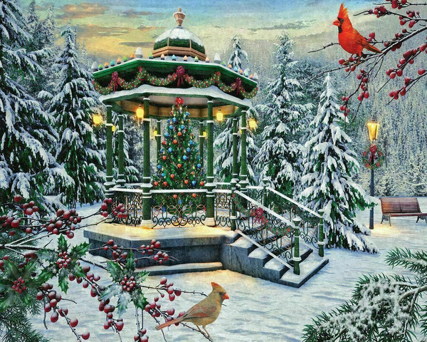 Holiday Gazebo 1000 Piece Jigsaw Puzzle for sale by Springbok Puzzles