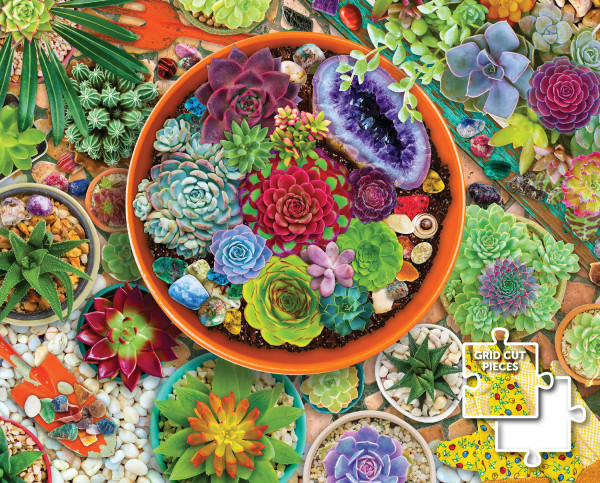 Succulent Garden 1000 Piece Jigsaw Puzzle for sale by Springbok Puzzles