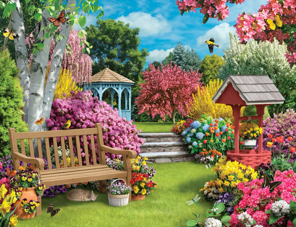 Beautiful Blossoms 500 Piece Jigsaw Puzzle for sale by Springbok Puzzles