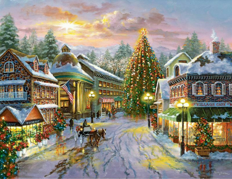 クリスマス　イブ　ボックス Christmas Eve 1000 Piece Jigsaw Puzzle | (Compact-Box Format)