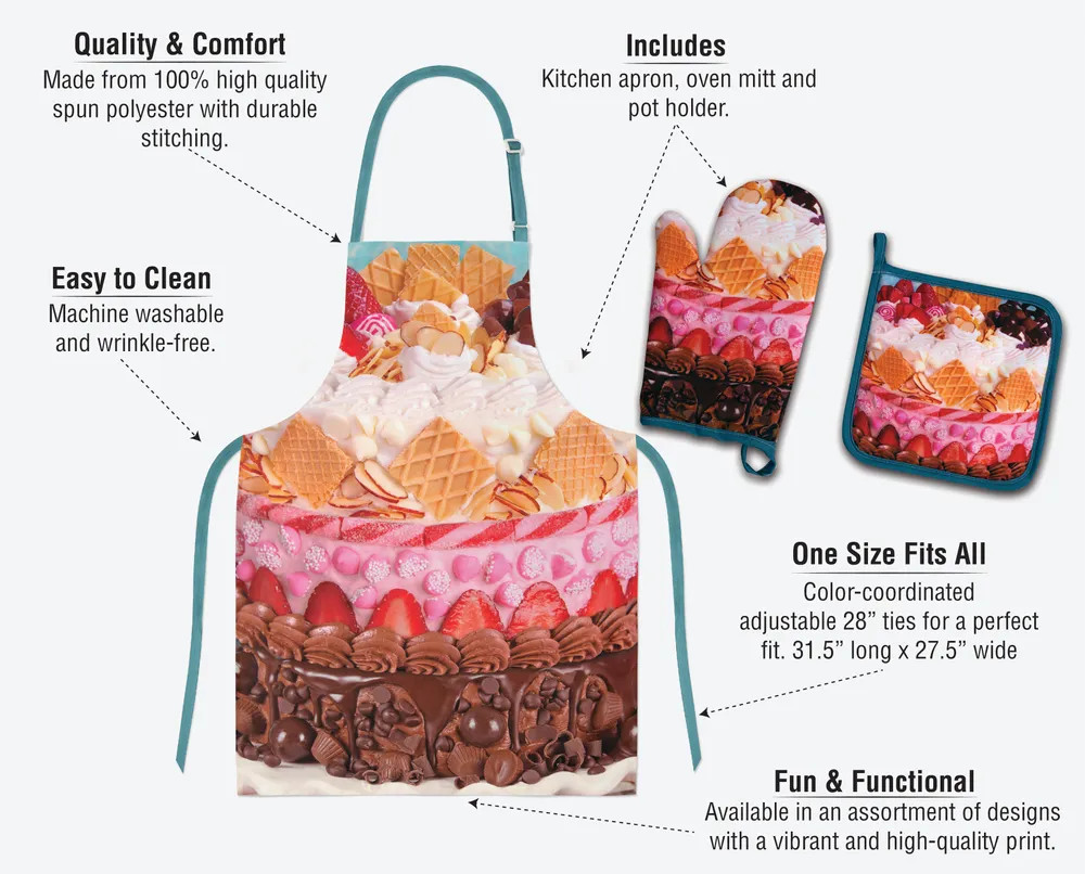 Baking Fun Pattern: Apron & Oven Mitt