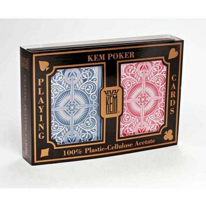 Kem arrow wide jumbo print playing cards blue and red decks