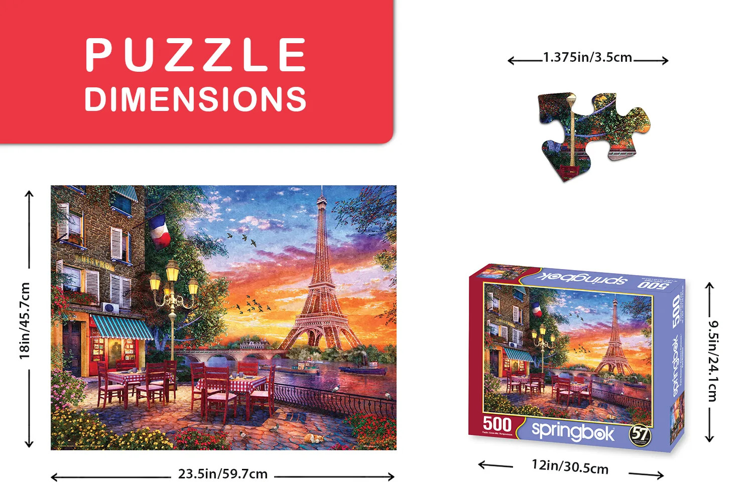 Paris Romance 500 Piece Jigsaw Puzzle