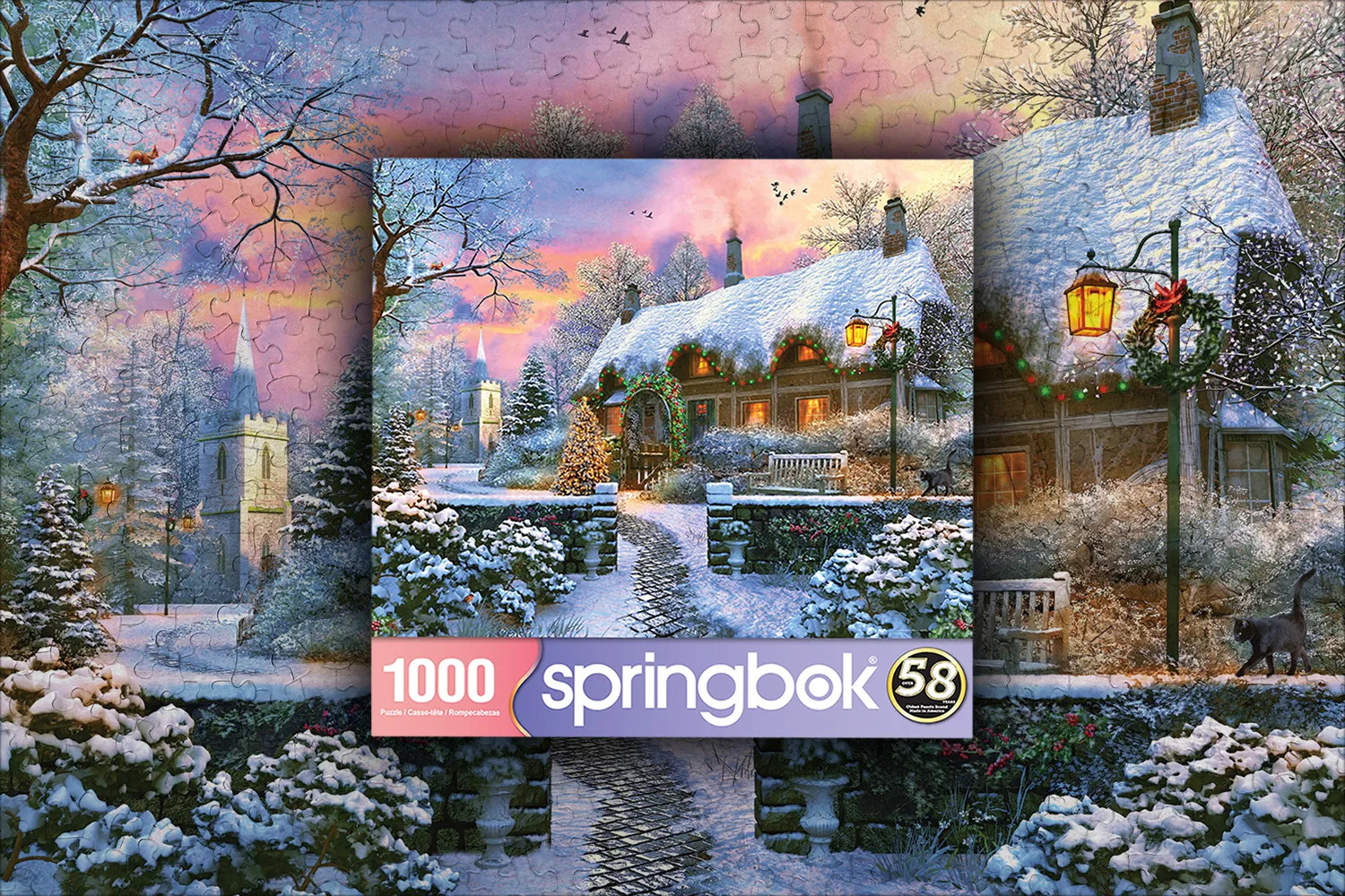 Springbok's 1000 Piece Jigsaw Puzzle Christmas Village - Made in