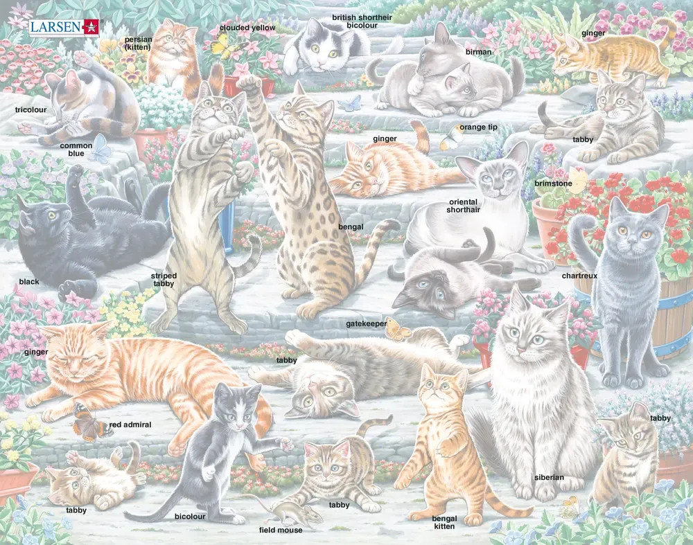 Cute Cats 45 Piece Children's Educational Jigsaw Puzzle