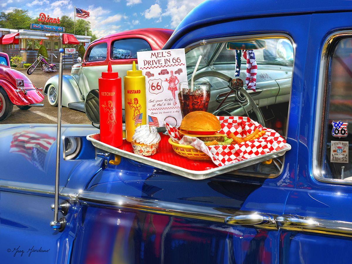Mel's Drive-In 1000 Piece Jigsaw Puzzle