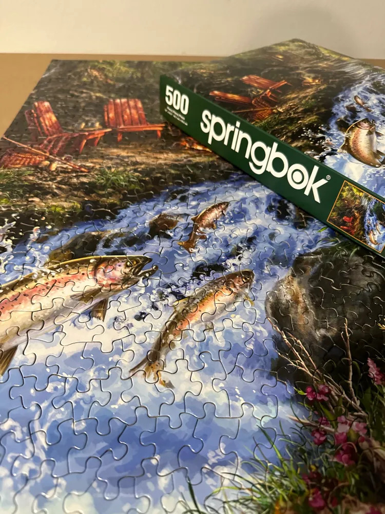 Springbok's 500 Piece Jigsaw Puzzle The Fishing Hole - Made in USA