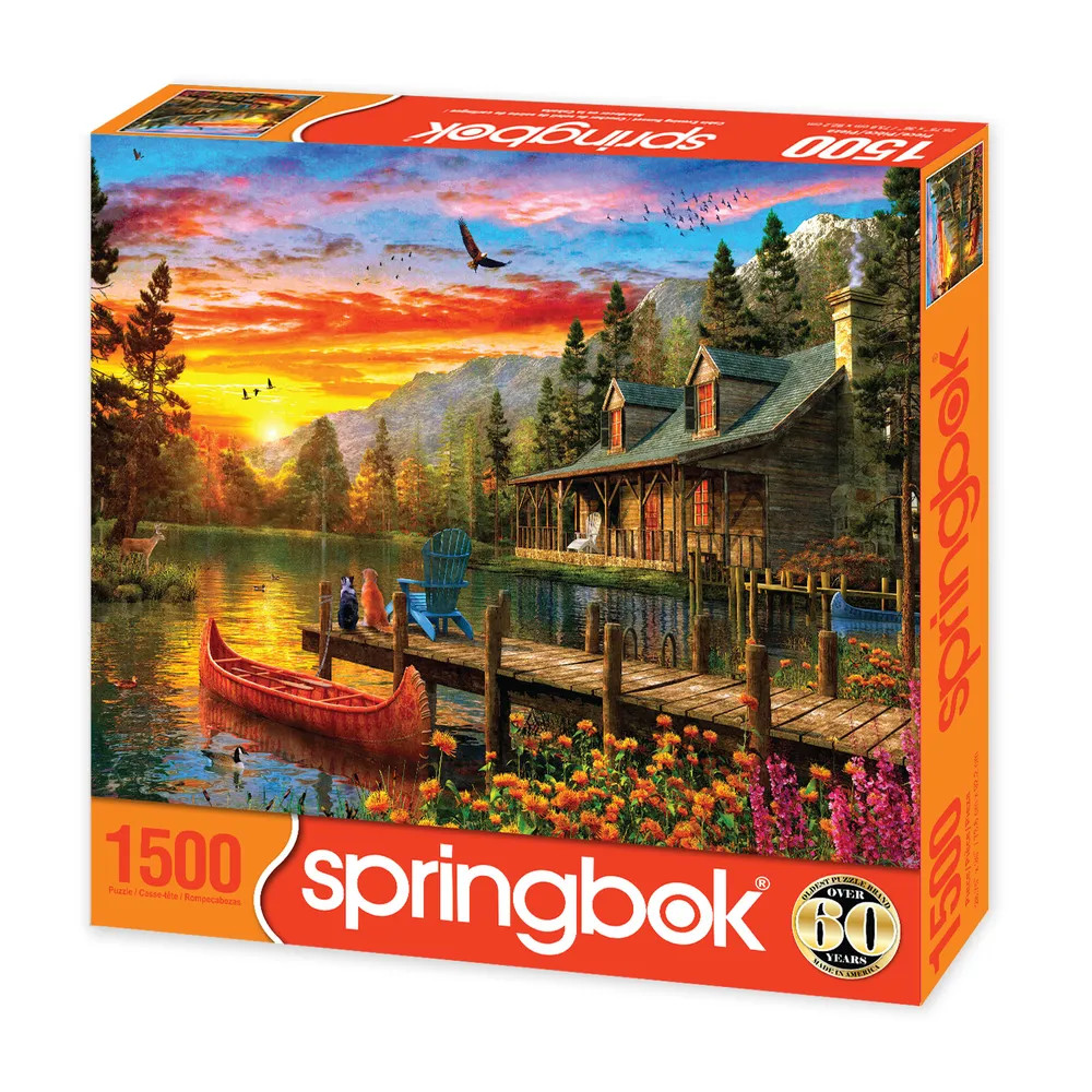 Cabin Evening Sunset 1500 Piece Jigsaw Puzzle