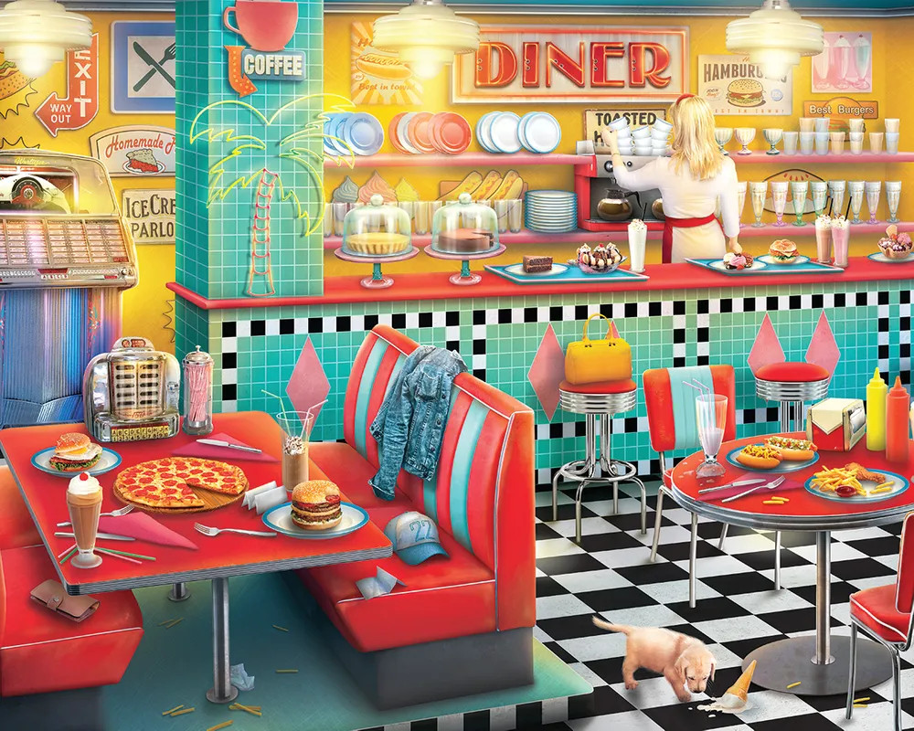 【新品未開封・激レア】EDUCA 1000ピース パズルDiner ダイナー Diner 1000 Piece Jigsaw Puzzle