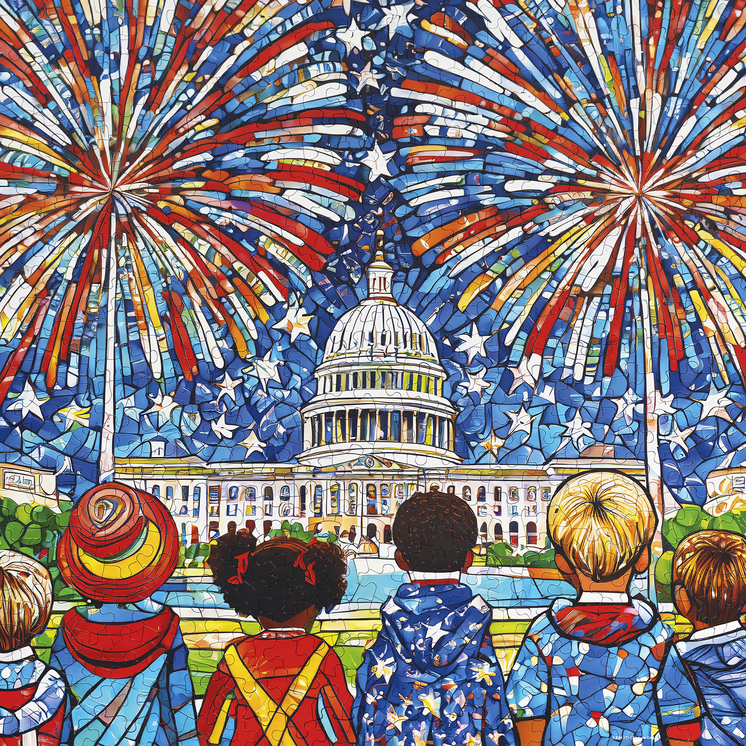Summer Fireworks 500 Piece Jigsaw Puzzle