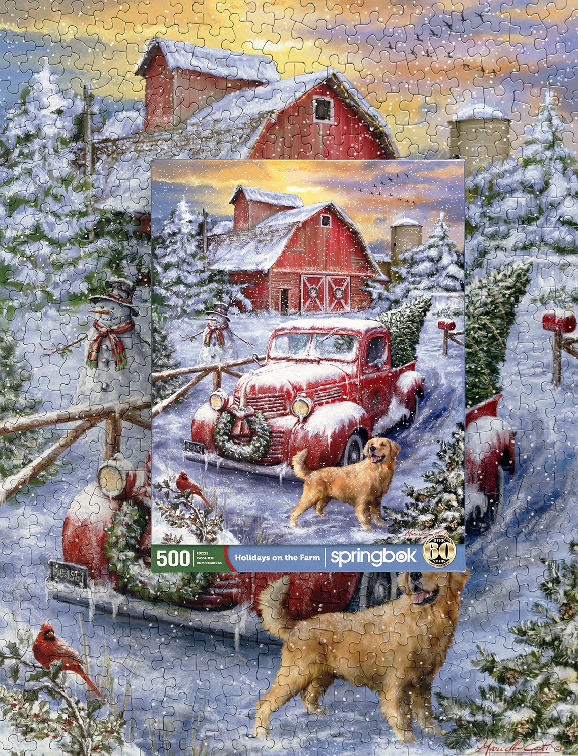 Holidays on the Farm 500 Piece Jigsaw Puzzle