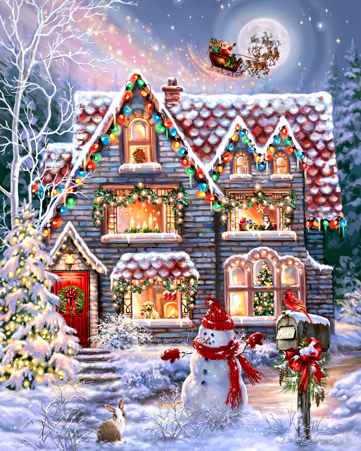 パクボゴム　Christmas Eve Christmas Eve Cottage 1000 Piece Jigsaw Puzzle
