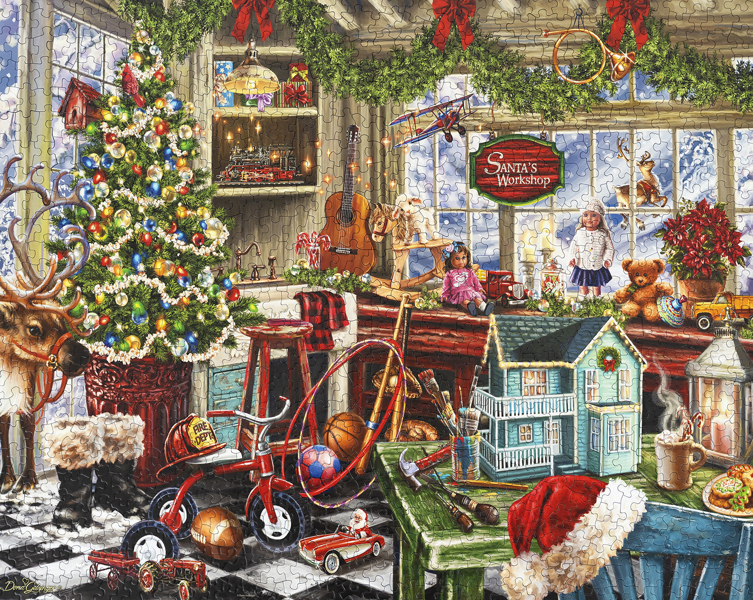 springbok 1000ピース ジグソーパズル クリスマス サンタ Santa's Workshop 1000 Piece Jigsaw Puzzle