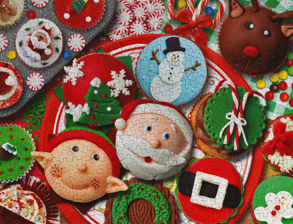 Christmas Cupcakes 500 Piece Jigsaw Puzzle