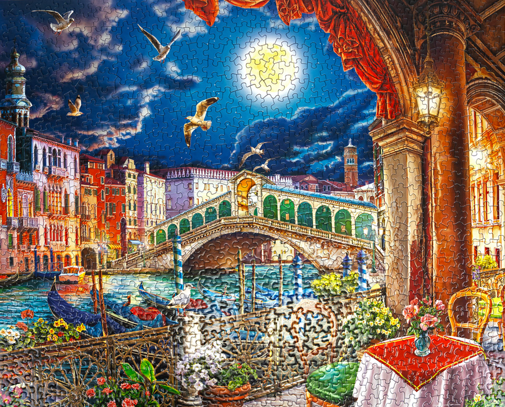 Evening Cafe in Venice 1000 Piece Jigsaw Puzzle