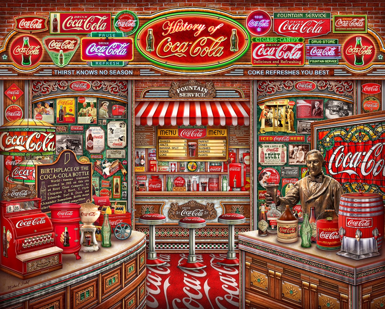 ジグソーパズル 1948 Coca-Cola puzzle & Kay Frame. vintage coca cola puzzle framed | eBay