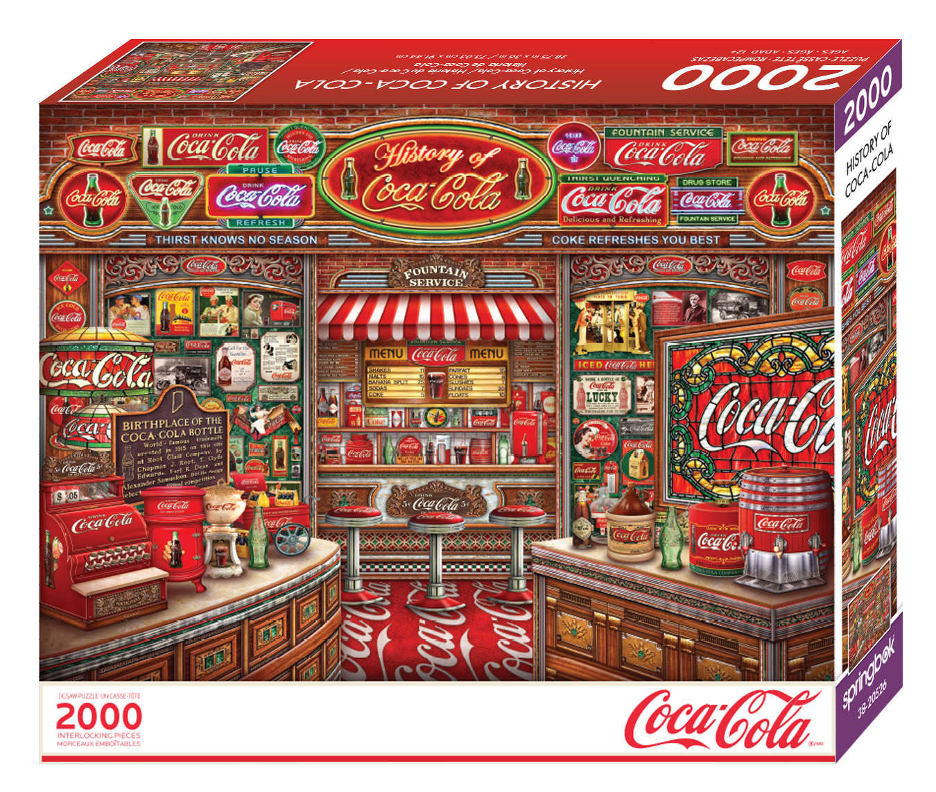 ジグソーパズル 1948 Coca-Cola puzzle & Kay Frame. Coca Cola History 1000 Piece Jigsaw Puzzle