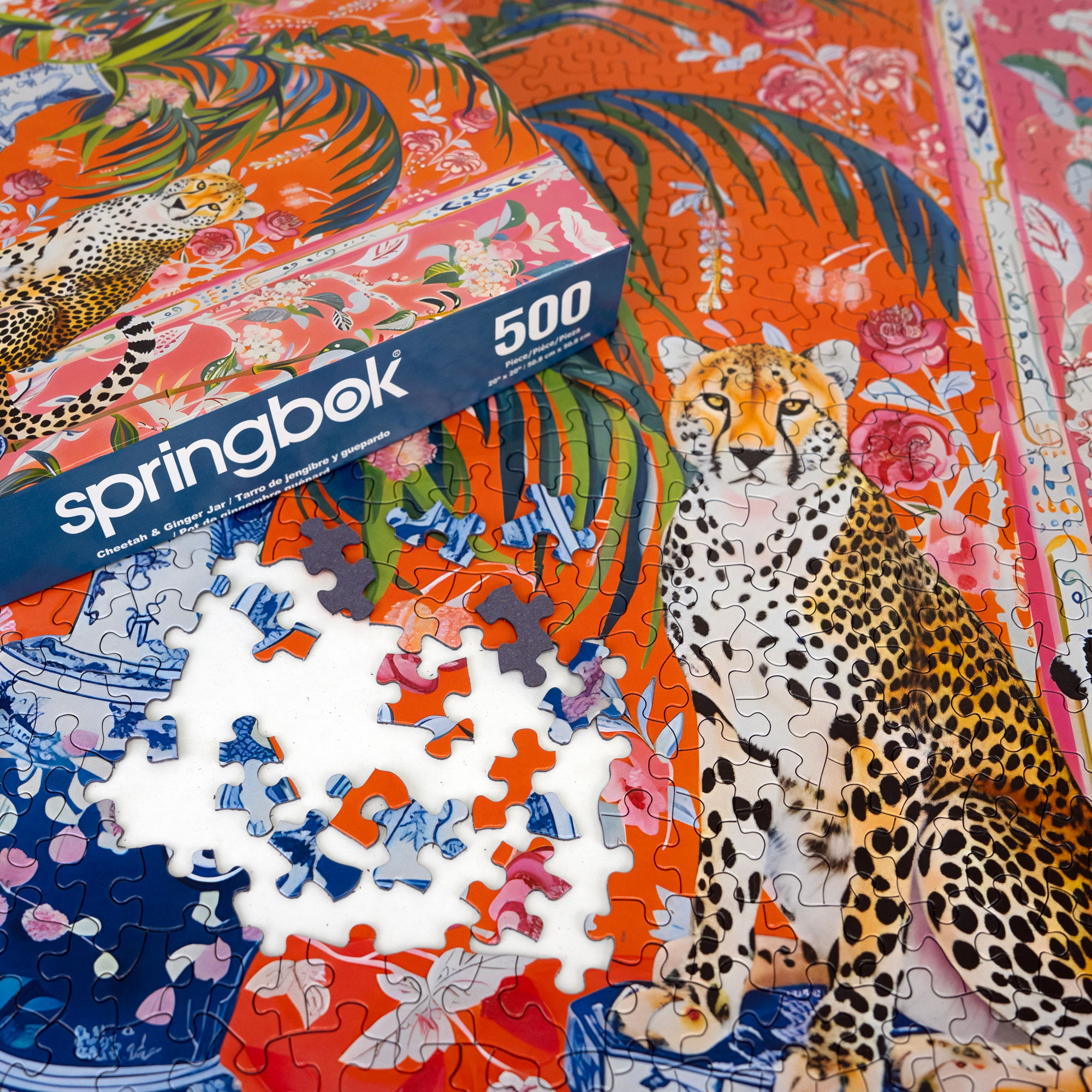 Cheetah and Ginger Jar 500 Piece Jigsaw Puzzle