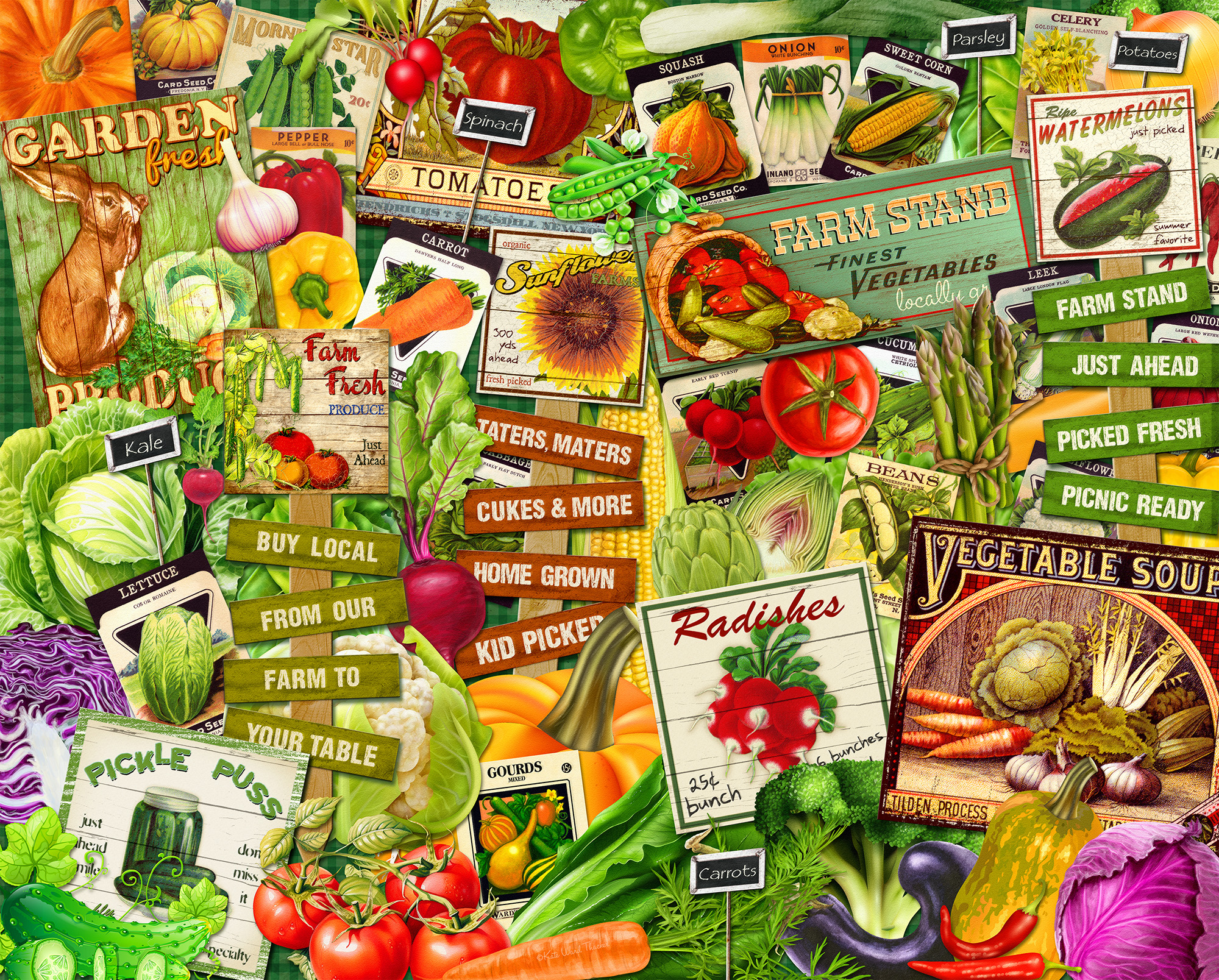 Eat Your Veggies 1000 Piece Jigsaw Puzzle