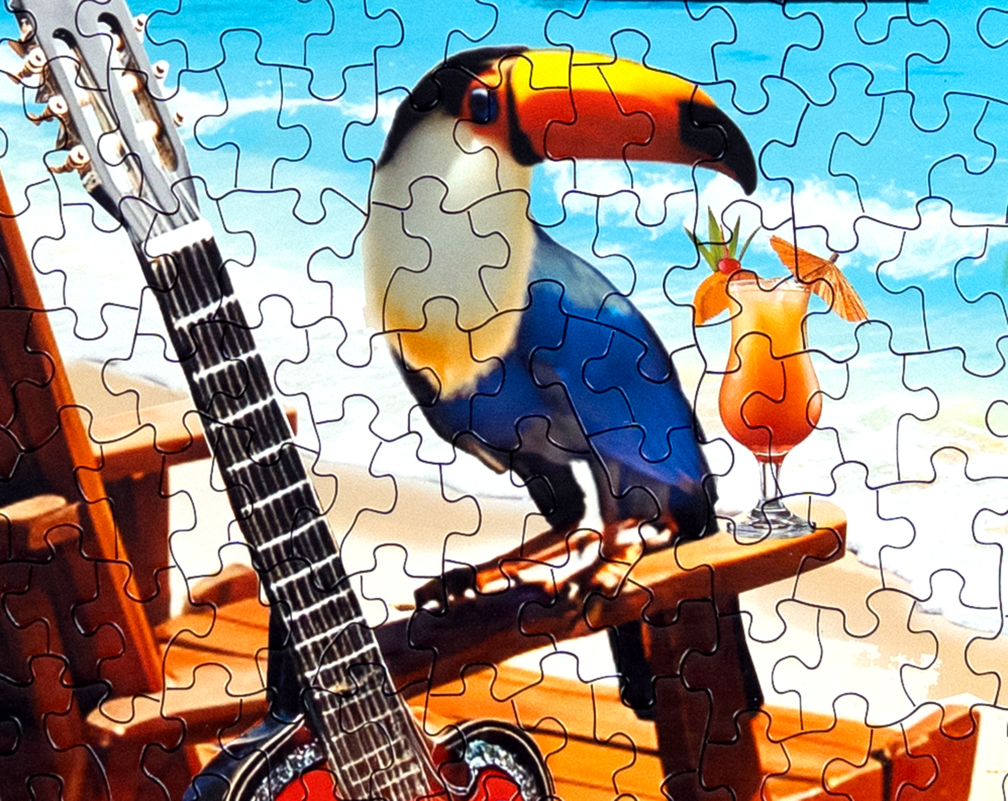 木版画『Tropical paradise 』 Tropical Paradise 1000 Piece Jigsaw Puzzle
