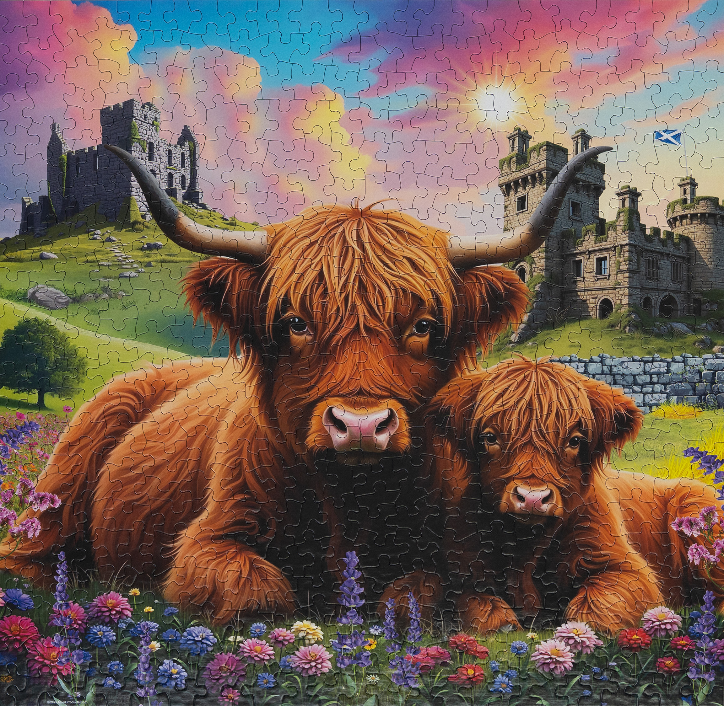Puzzle 120 Pièces Highland Cow - Design 1 - 10x8 Pouces - Neuf