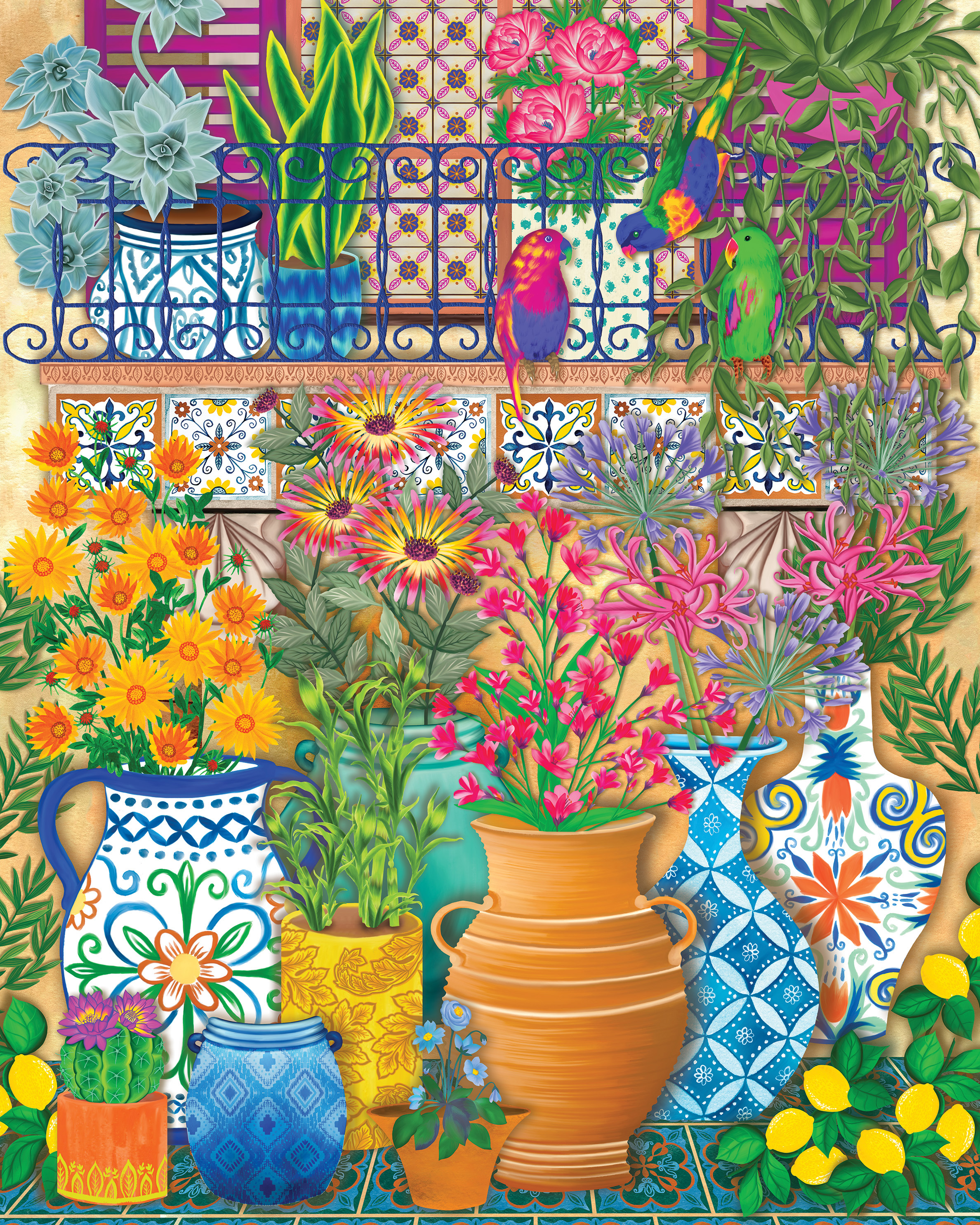Mediterranean Garden Retreat 1000 Piece Jigsaw Puzzle