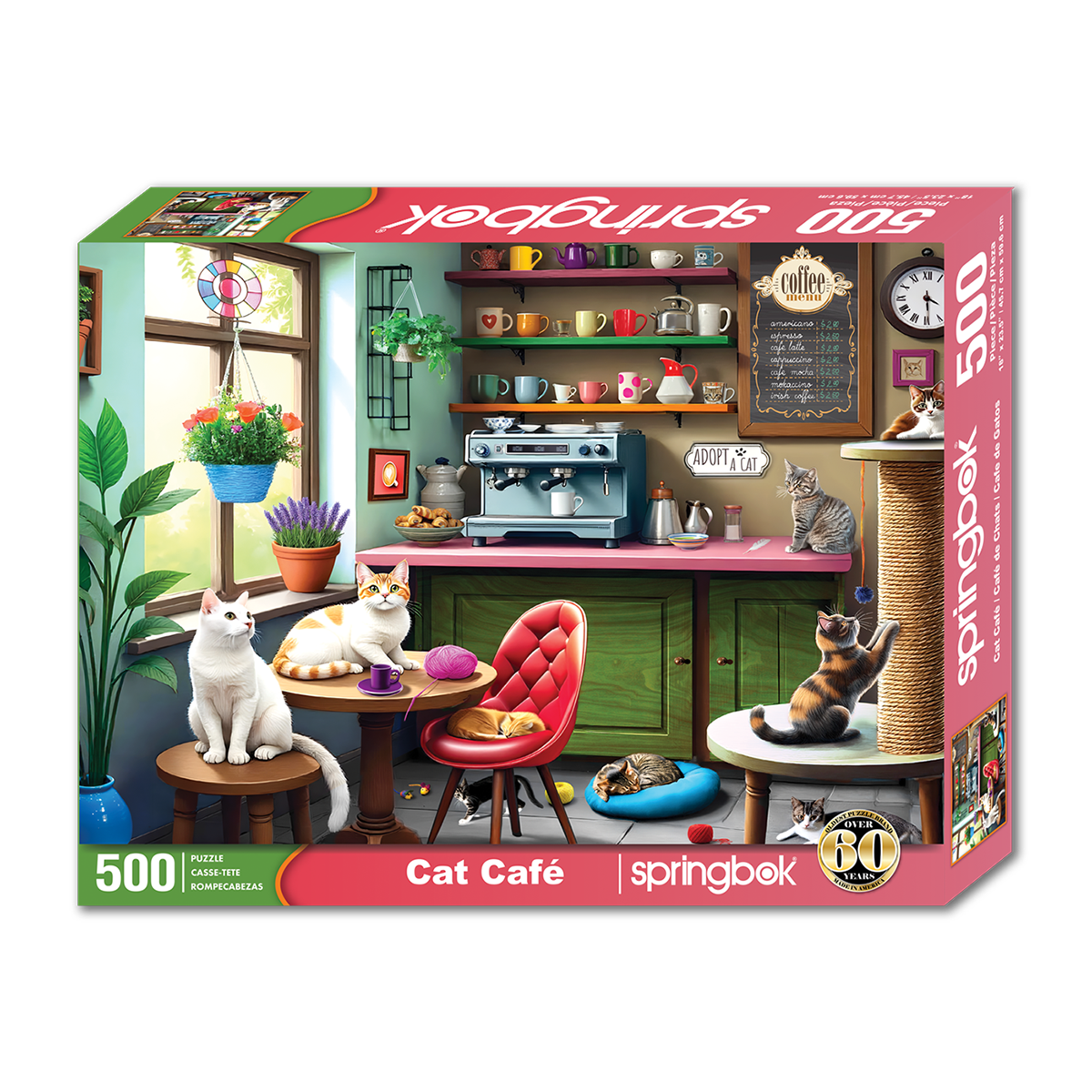 Cat Café 500 Piece Jigsaw Puzzle