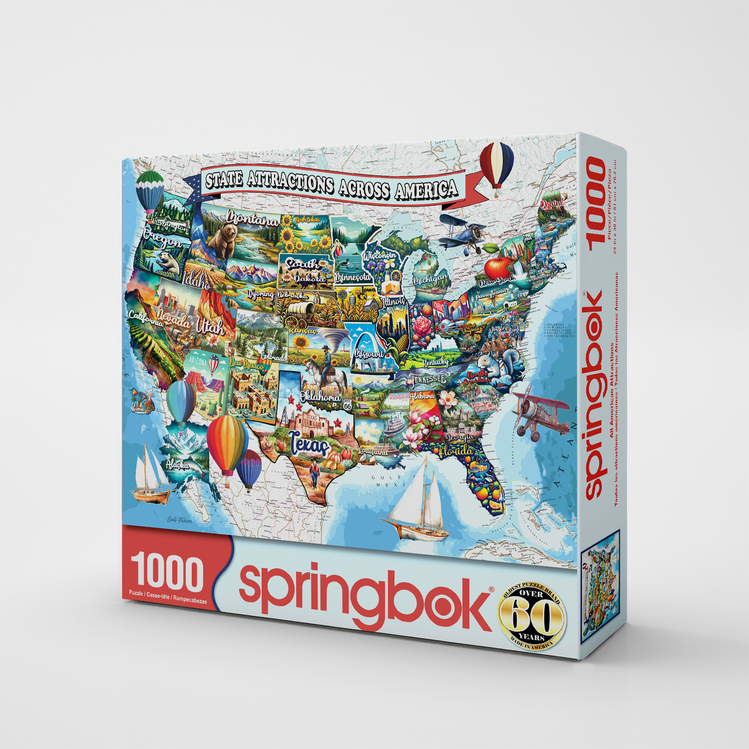 All American Attractions 1000 Piece Jigsaw Puzzle