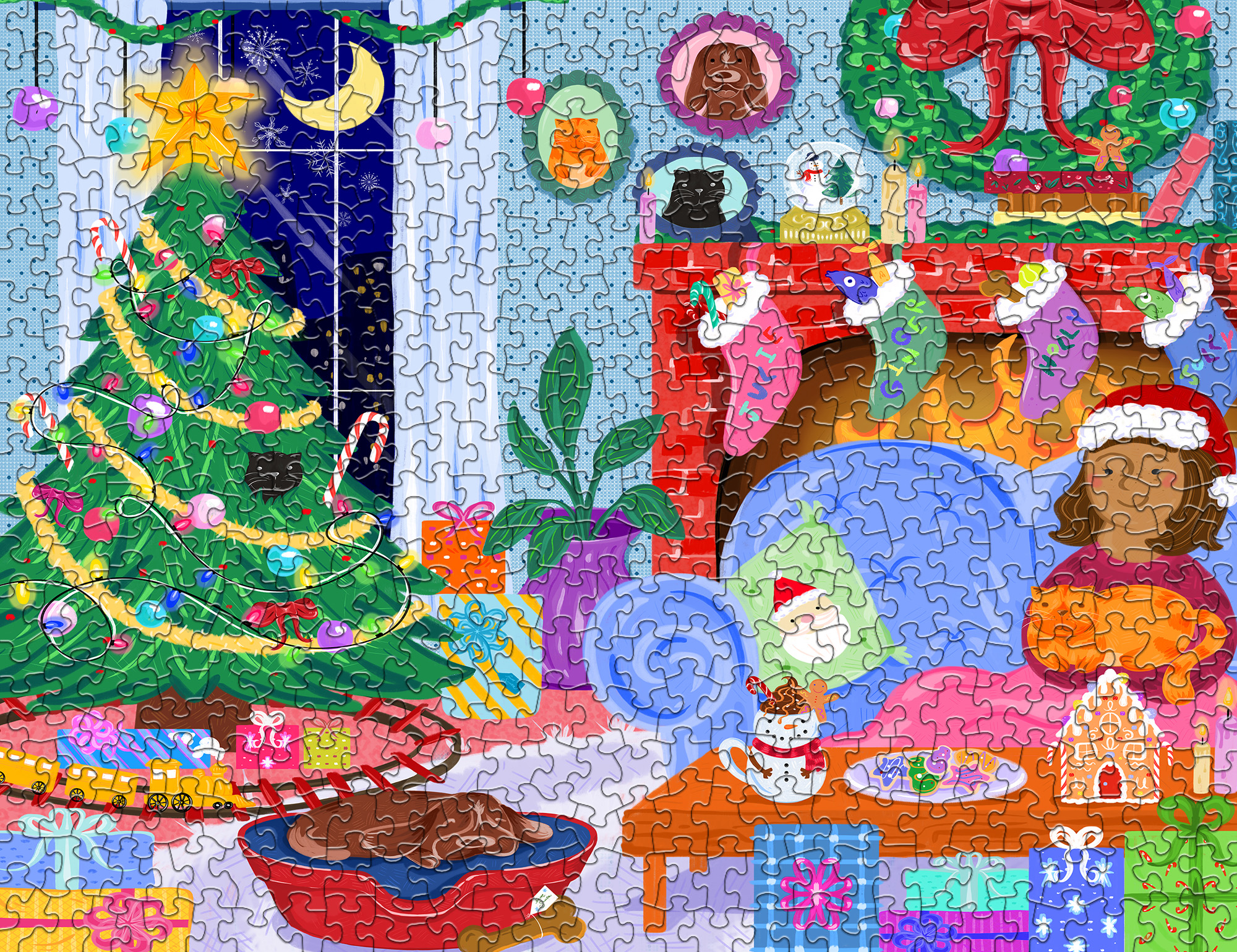 Stockings and Snuggles 500 Piece Jigsaw Puzzle