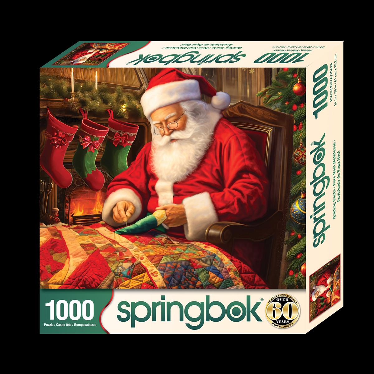 Quilting Santa 1000 Piece Jigsaw Puzzle