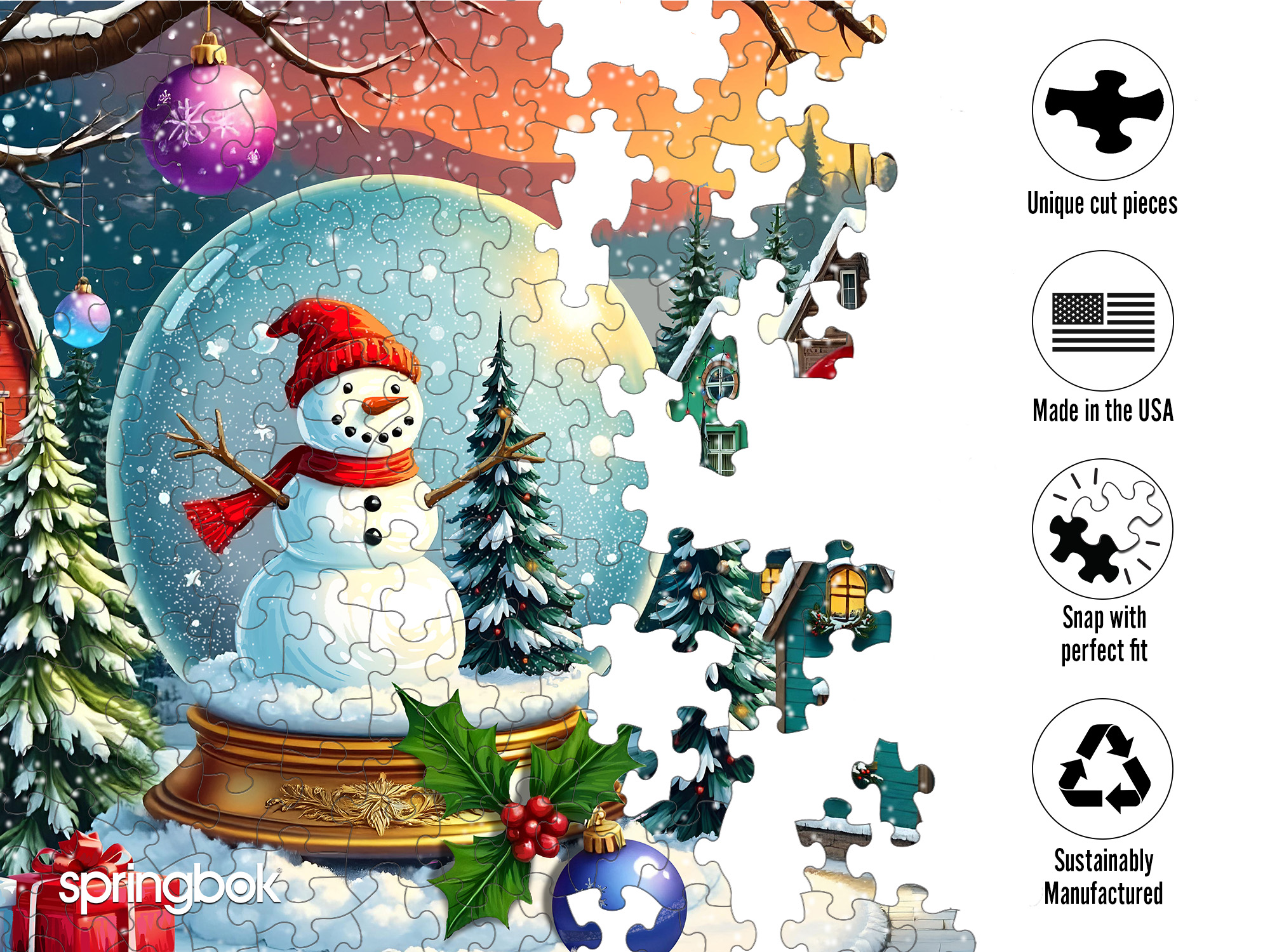 Springbok's 1000 Piece Jigsaw Puzzle Christmas Village - Made in USA