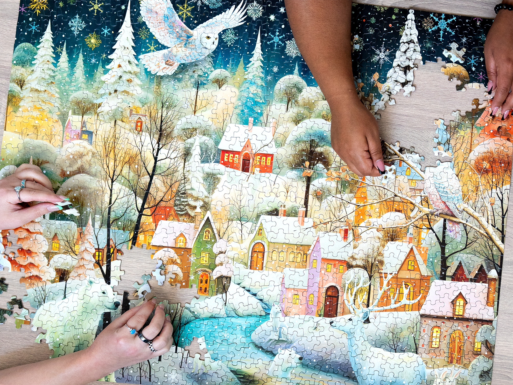 Limited Edition Premium Puzzle Enchanted Winter Village 1000 Piece
