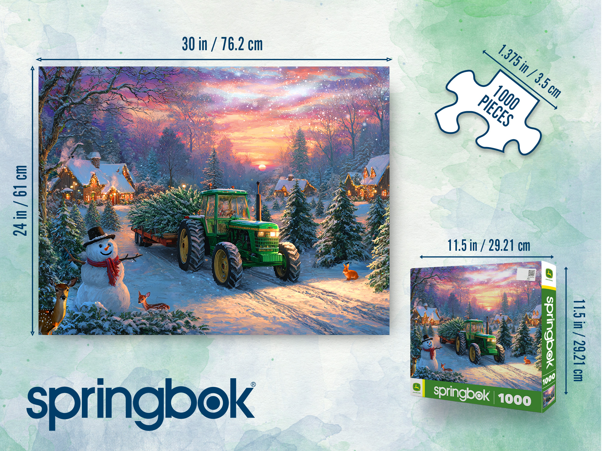 John Deere Bringing Home Christmas 1000 Piece Jigsaw Puzzle
