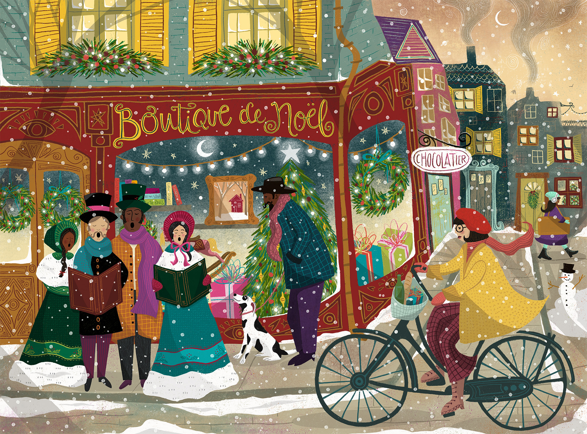 noel ponju  Boutique de Noel 500 Piece Jigsaw Puzzle