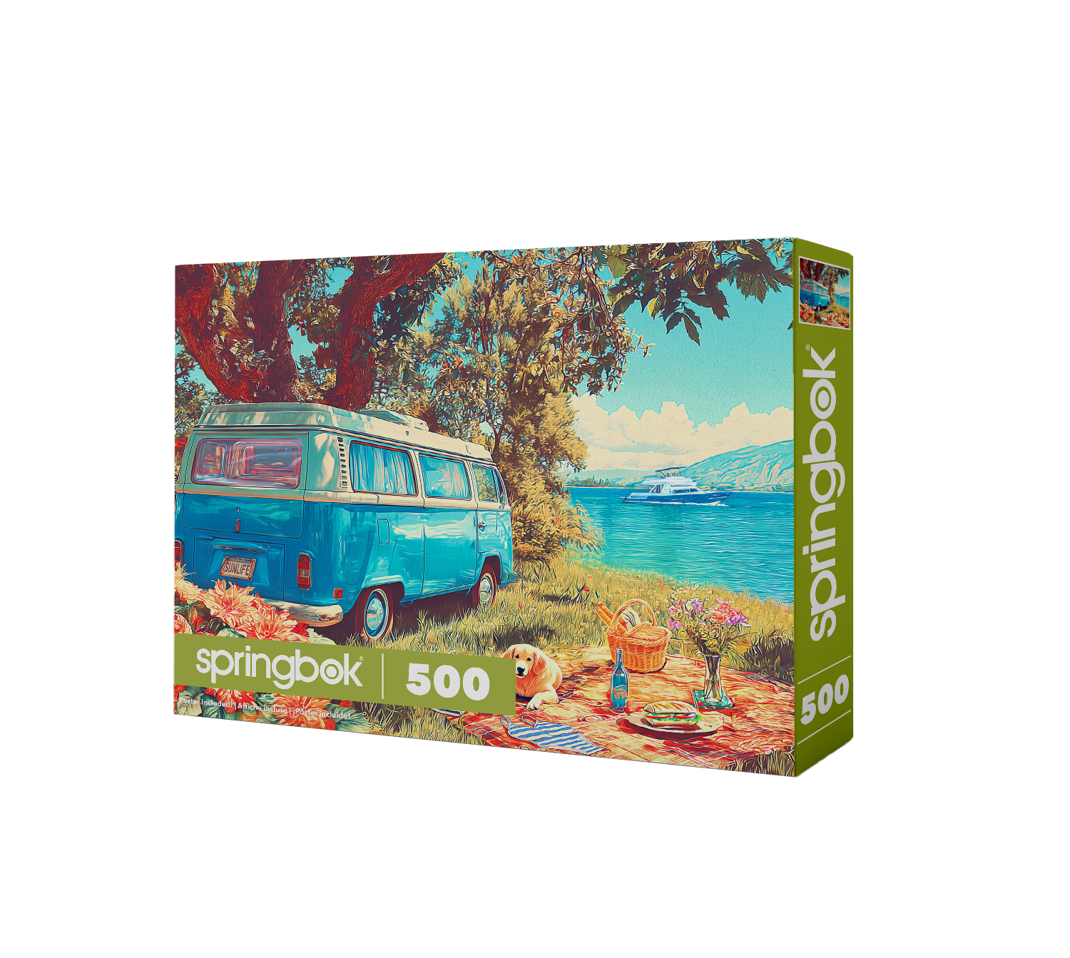 Lake Day Picnic 500 Piece Jigsaw Puzzle