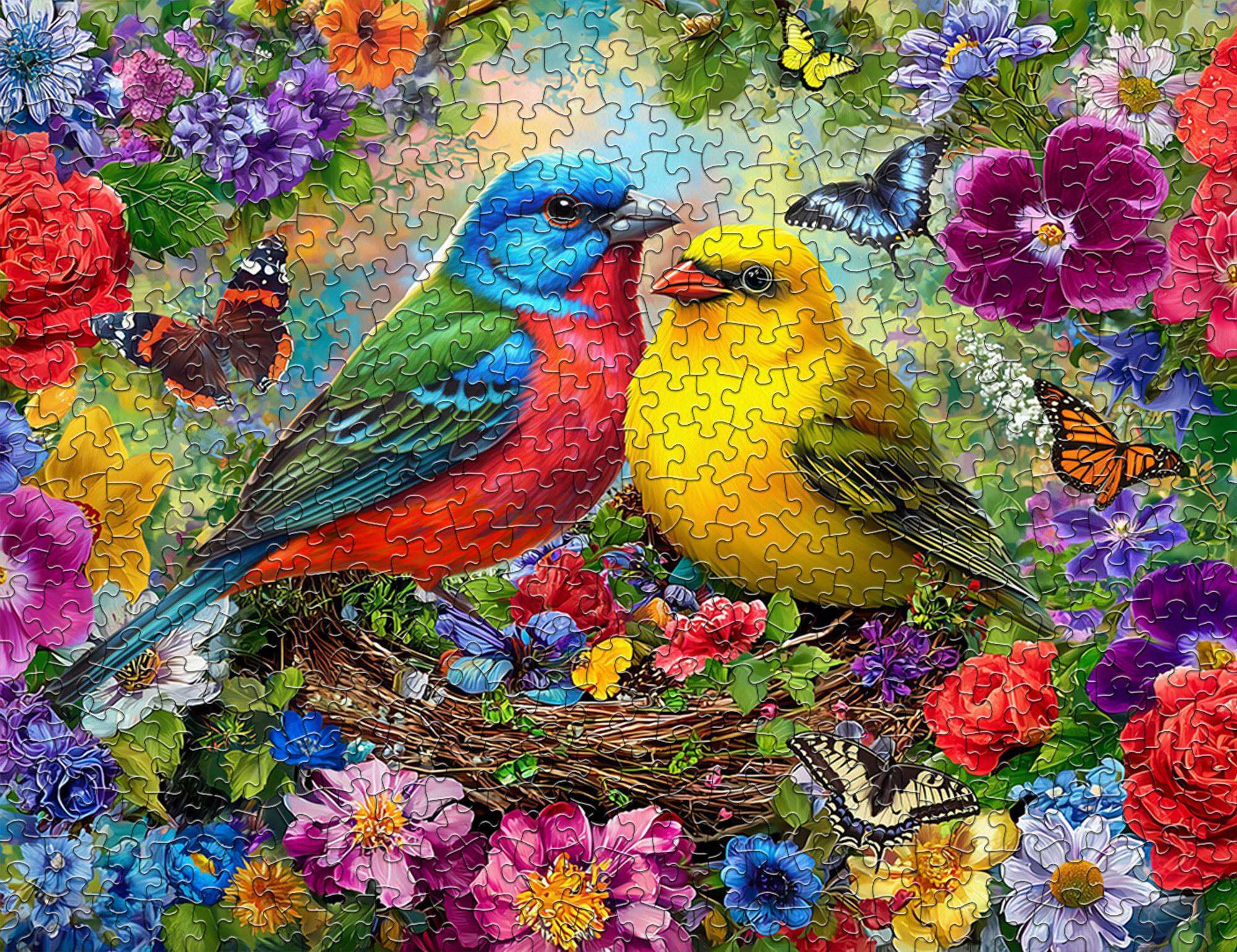 Spring Birds Serenade 500 Piece Jigsaw Puzzle