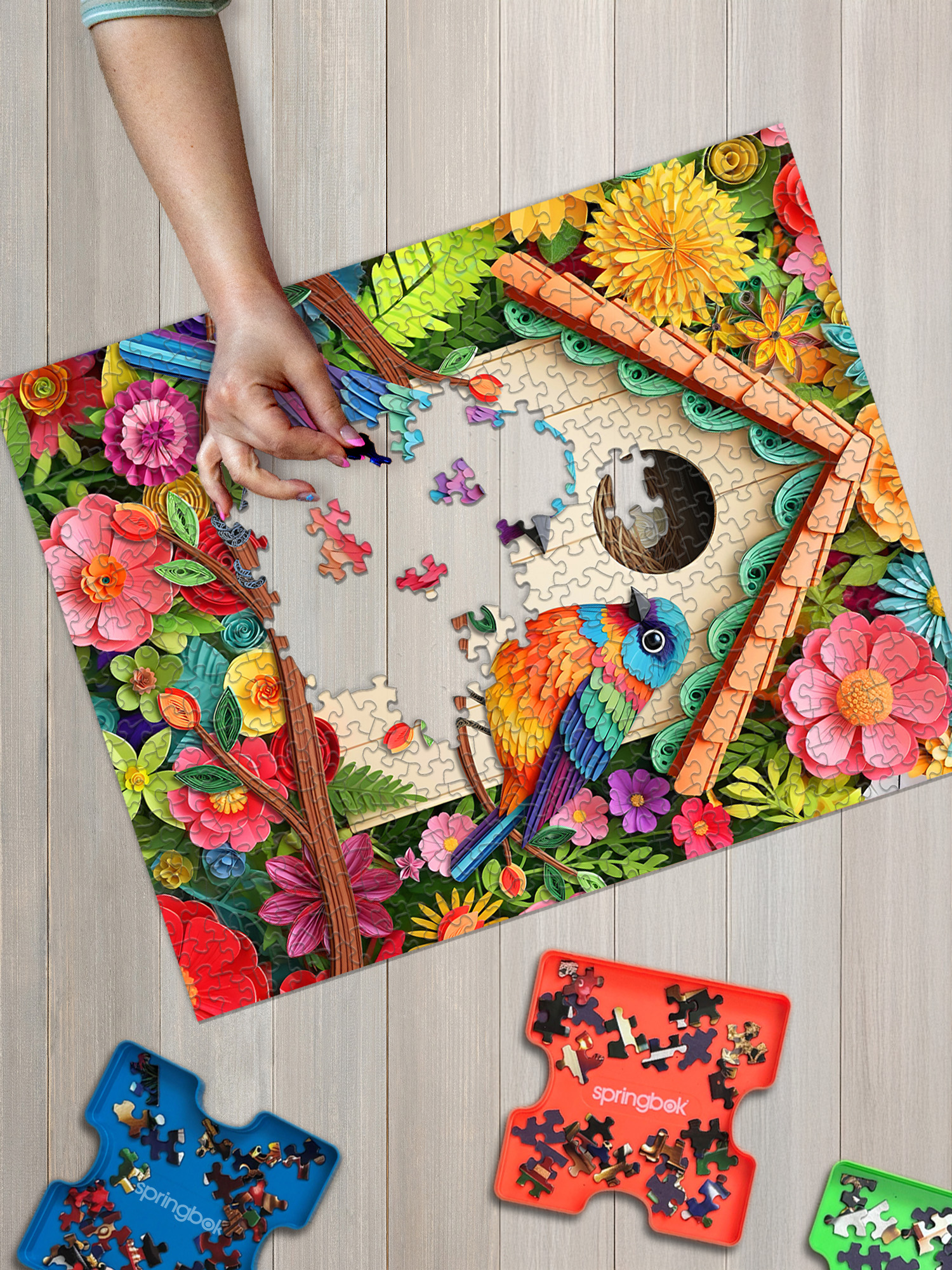 Blooming Birds 1000 Piece Jigsaw Puzzle