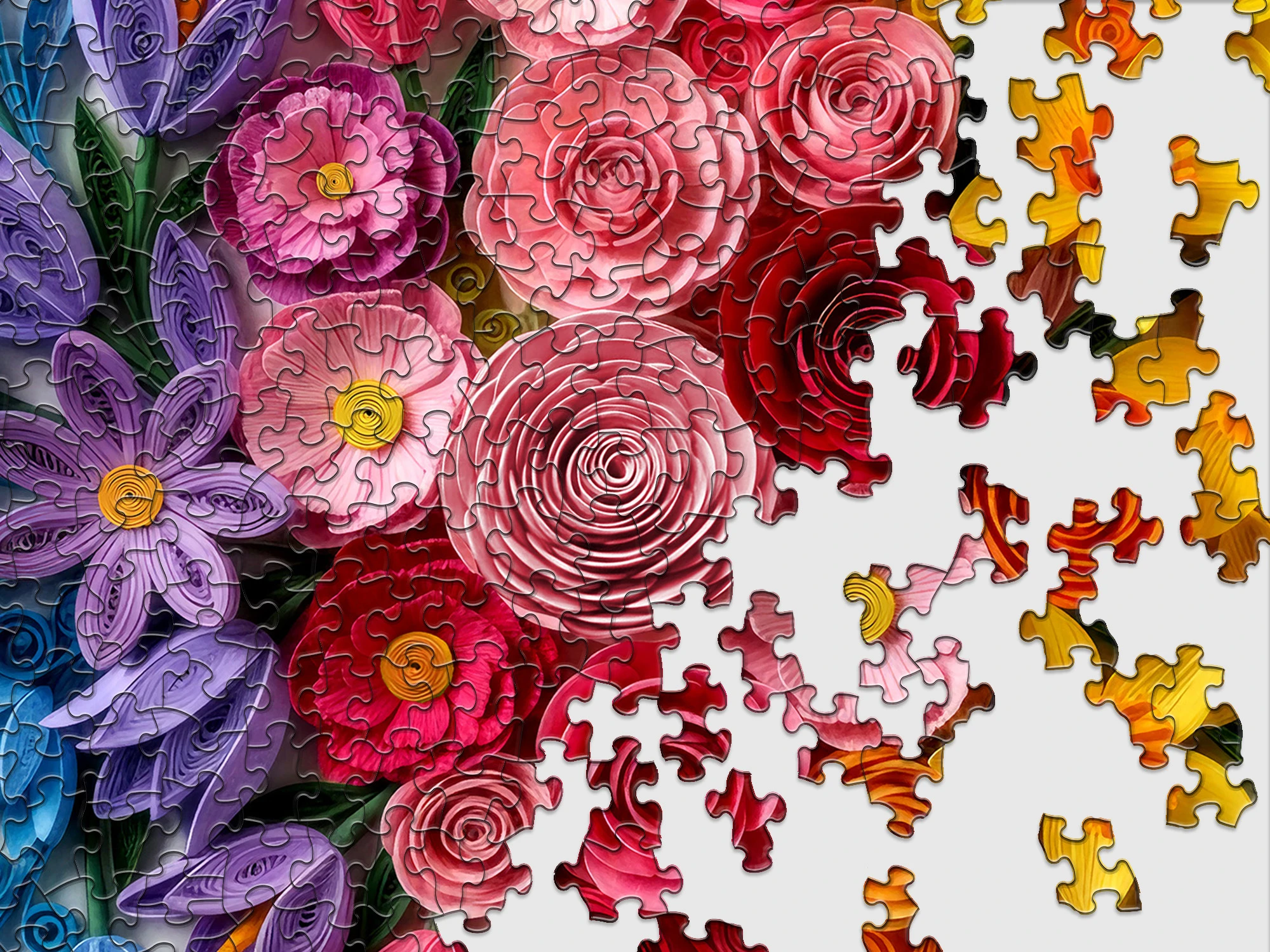 Quilled Flower Garden 500 Piece Jigsaw Puzzle