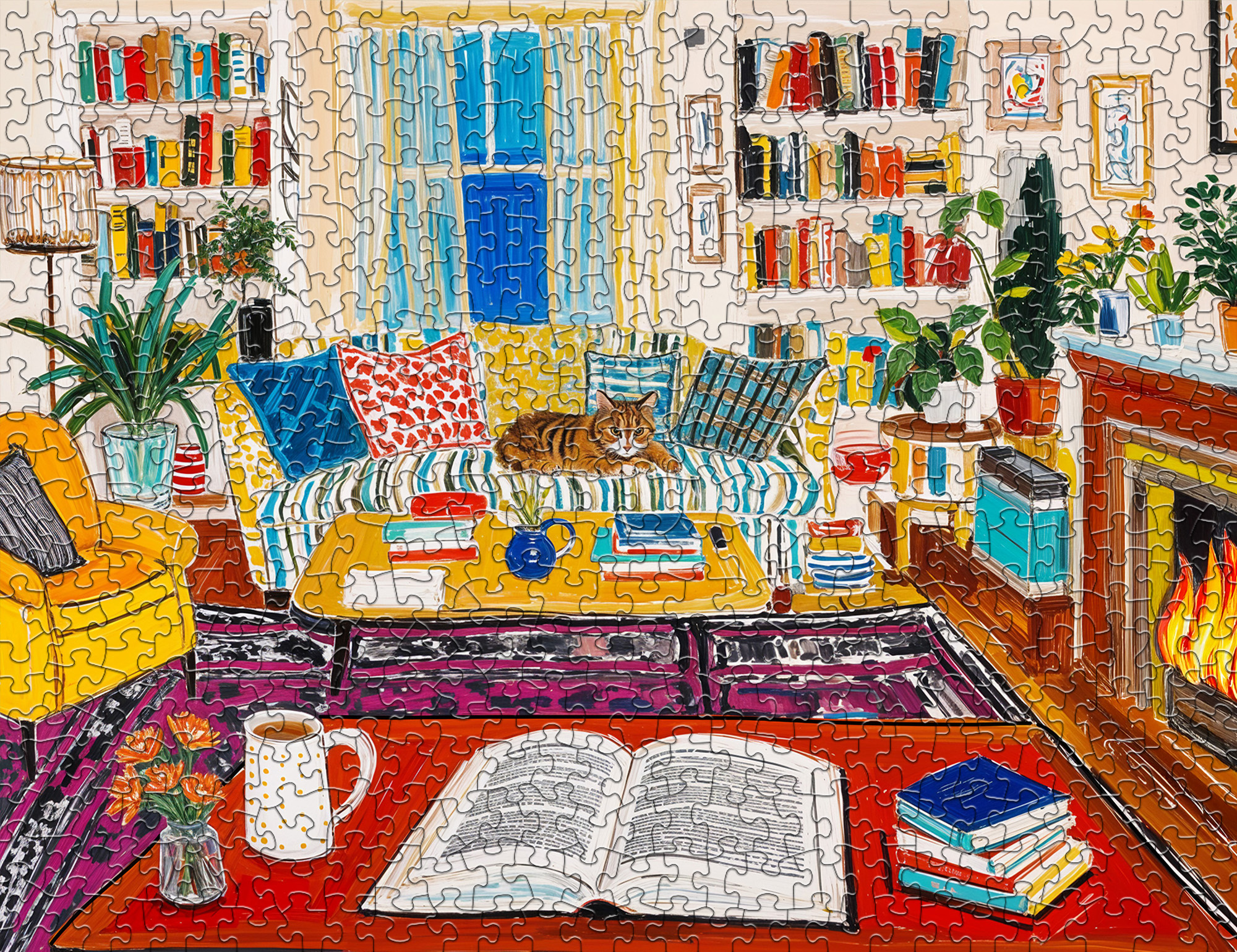 Cozy Reading Nook 500 Piece Jigsaw Puzzle