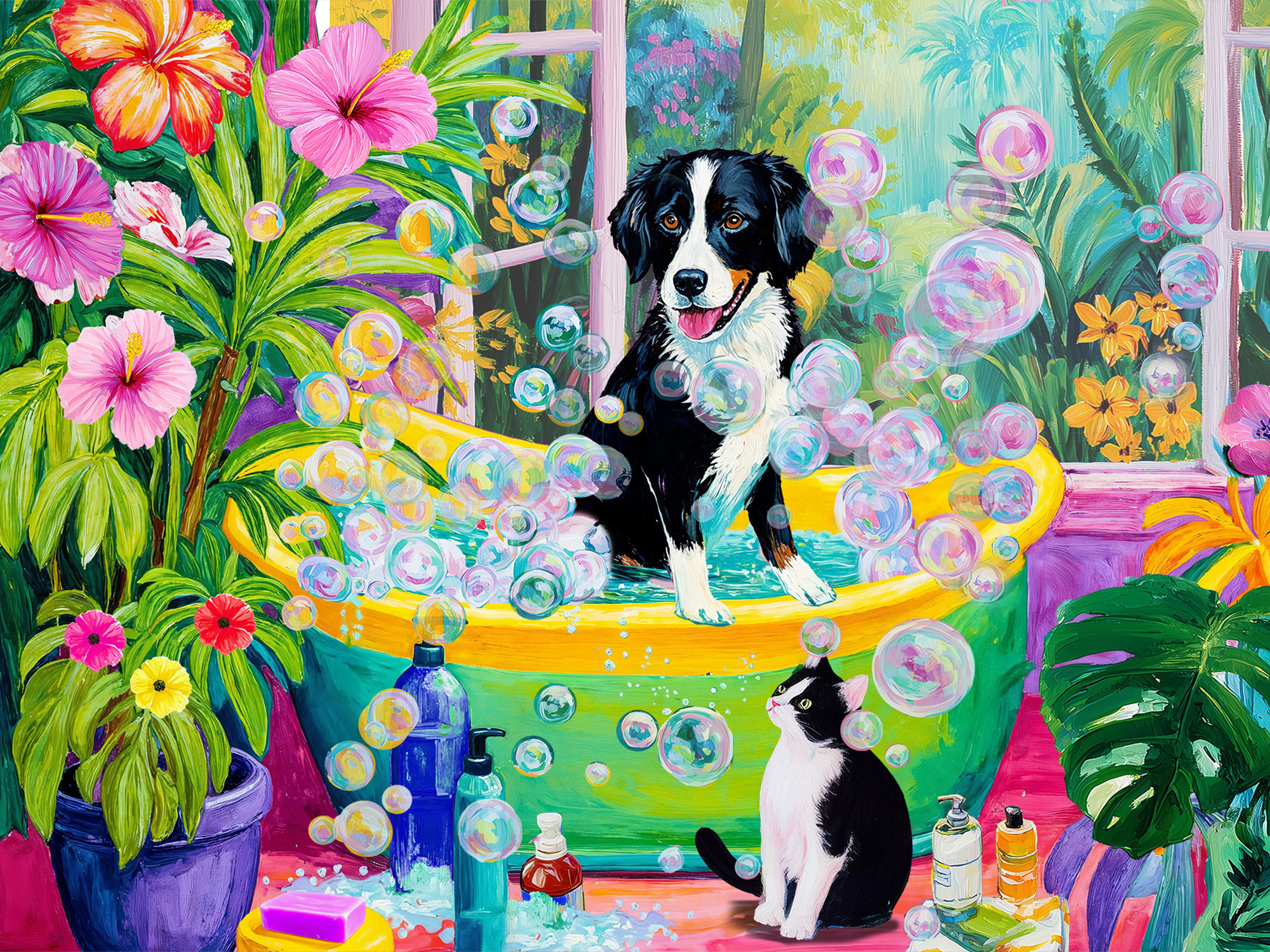 Dog Day Spa 500 Piece Jigsaw Puzzle