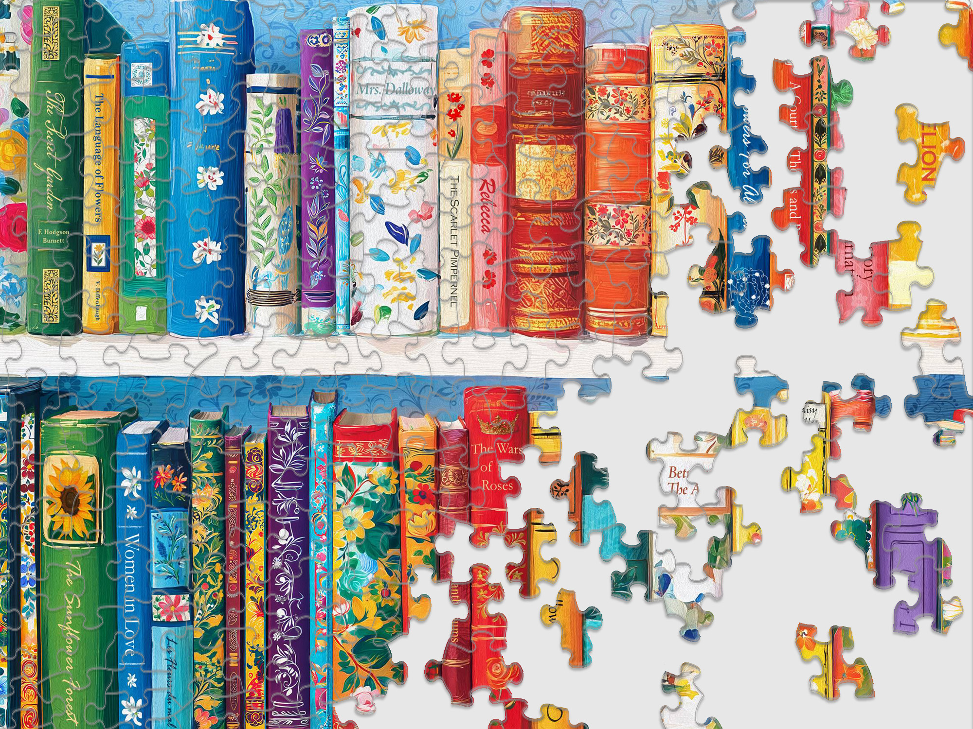 Books in Bloom 500 Piece Jigsaw Puzzle