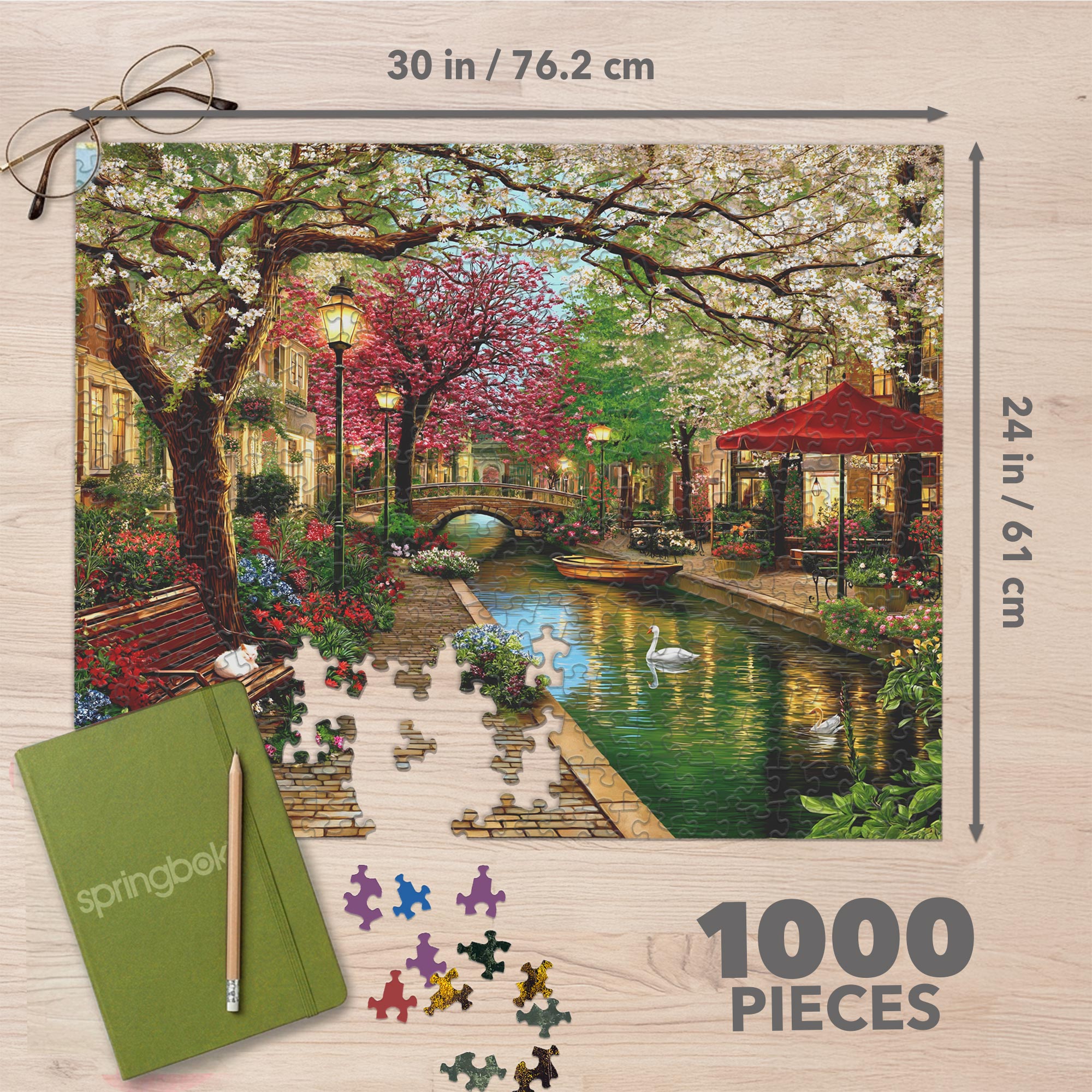 Golden Hour Canal 1000 Piece Jigsaw Puzzle