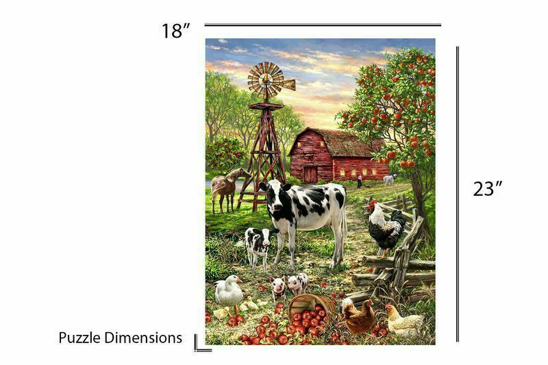 Barnyard Chickens 500-Piece Jigsaw Puzzle - Family-Friendly, Made In USA, Full Color Interlocking - View #6