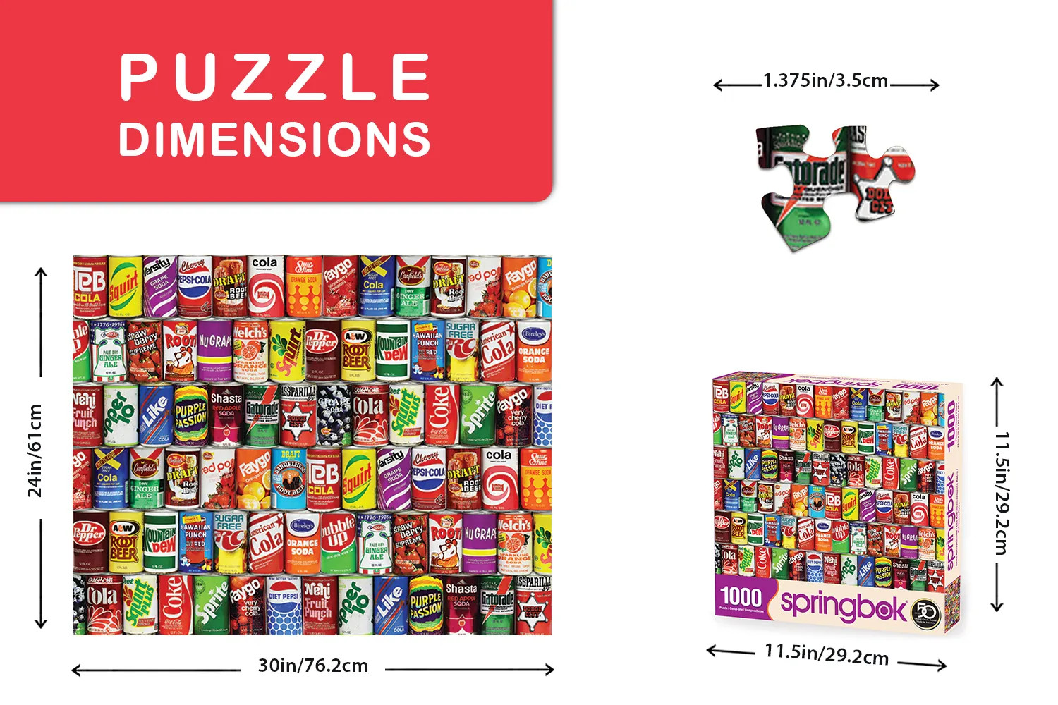 Retro Refreshments 1000 Piece Jigsaw Puzzle