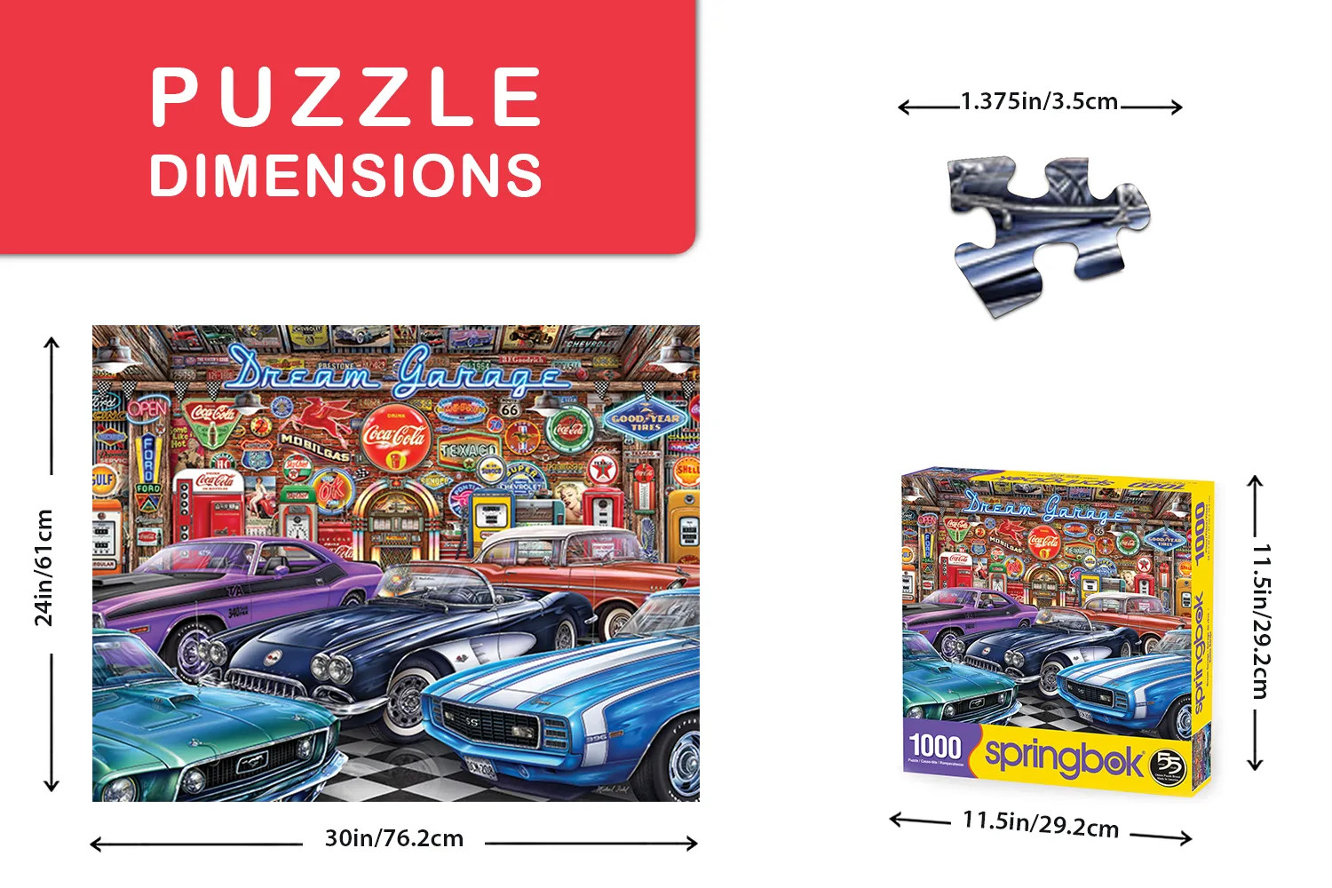 Puzzle Garagem vintage, 1 000 peças