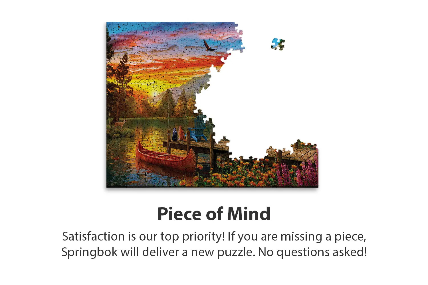 Springbok Puzzle 1500 Teile „Cabin Evening Sunset“ – Hergestellt In USA, 91,4 X 73 Cm Fertig