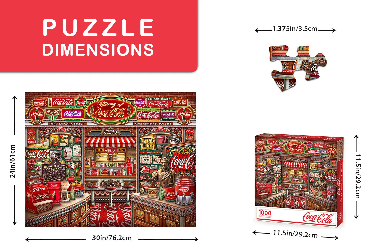 Coca Cola History 1000 Piece Jigsaw Puzzle